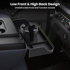 Kaishengyuan Front Center Seat Headrest Organizer Compatible with 2011-2025 2026 Ford F150 F250 F350 F450 F550 F650 Accessories, Compartment Tray Container Storage Box with Cup Holder(Jump Seat Only)