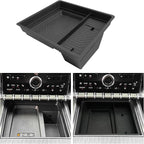 for 2Pcs Center Console Organizer Tray ABS Materials& TPE Wirless Mats Storage Box Compatible with 2024-2026 GMC Acadia (Elevation/AT4) - Only Compatible with Console Without Cover
