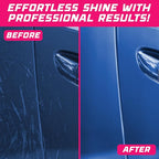 16 Fl. Oz Large Size Scratch Remover for Cars – Removes Swirls & Light Scratches in Minutes – Clear Coat Safe Car Polish Compound – Easy Hand Application Paint Restorer- No Buffer Needed