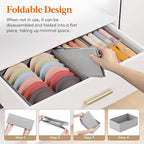 Lifewit Underwear Drawer Organizer for Closet 8 Pack, 3 Sizes Dresser Organizer Dividers, Deep Fabric Foldable Drawer Storage