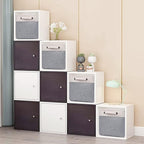 Kntiwiwo Cube Storage Bins 10.5” x 10.5 x 11” Cloth Baskets for Storage with Handles Storage bins for Shelf, Closet, Office O