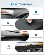 FIILINES Dash Cover for Chevrolet Silverado/GMC Sierra 2007-2013 (Only Fits with Two Glove Boxes) Dashboard Mat Cover Sunshad