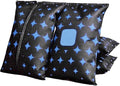 Car Dehumidifier Bags, 4 Pack Reusable Silicone Desiccant Bag with Color Indicator Silica Gel Packets for Windshield Fog &