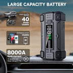 Car Jump Starter, 8000A Peak 26800mAh (Up to All Gas or 10.0L Diesel Engine, 50 Times) 12V Auto Booster Battery Charger Jump