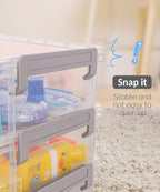 Sooez 6 Pack Extra Large Pencil Box, Plastic Pencil Case Crayon Box Bulk, Clear Marker Organizer Plastic Containers with Lid,