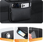 2 PCS Car Seat Side Pocket Organizer, PU Leather Mini Storage Pocket for Car Seats, Doors, Consoles, Dashboard, Vehicle Gap Filler Organizer for Phone, Keys, Sunglass, Wallet (Black)