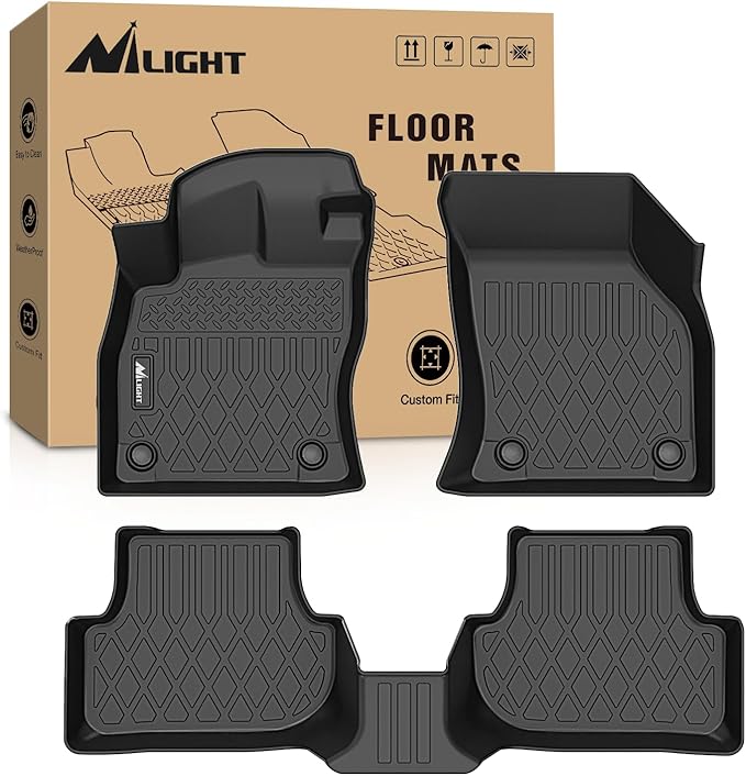 Nilight TPE Floor Mats for Volkswagen VW Golf GTI Golf R 2022 2023 2024 2025, All Weather Custom Fit Heavy Duty Floor Liners