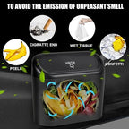 2 Packs Mini Car Trash Can Bin with Lid and 150pcs Trash Bags,Car Trash Can Bin,Car Garbage Trash Can Storage for Front Back Seat Accessories (2)… (1)