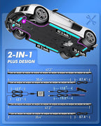 Car Underglow Lights, Yielinth Exterior LED Strip Lights with App and RF Remote Control,16 Million Colors Underglow Kit for Car
