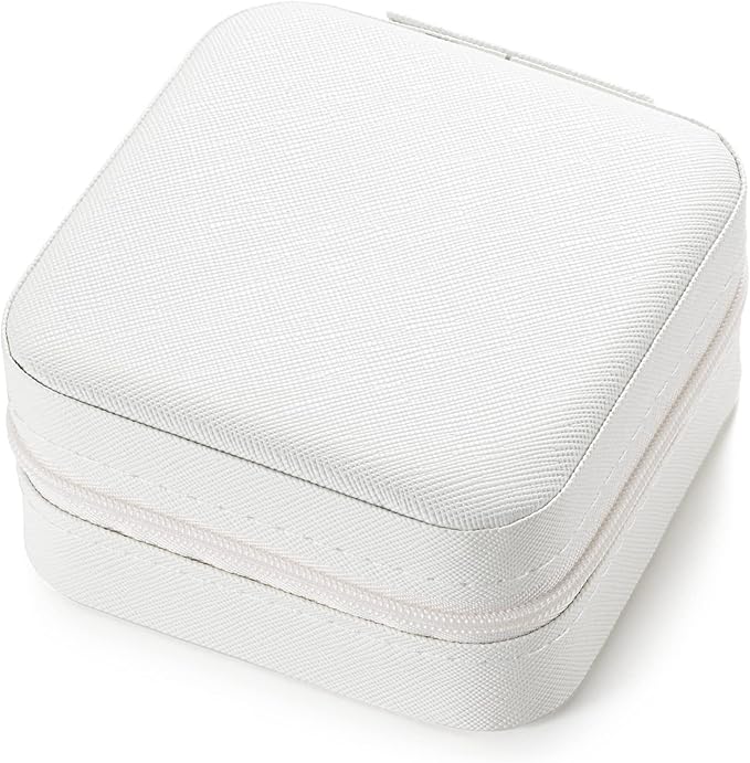 5pack/PU Leather Travel Jewelry Case, Mini Jewelry Box, Small Jewelry Organizer Portable Display Jewelry Storage Case for Rin