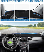 FIILINES Dash Cover Fit for 2017-2022 Kia NIRO Accessories Sunshade Non-Slip Mesh Dash Cover for NIRO Accessories Dashboard C