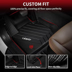 LASFIT Floor Mats Fit for BMW X3 2011-2017 & BMW X4 2015-2018 xDrive28i, xDrive28d, xDrive35i, M40i, Custom Fit TPE All Weather Waterproof Floor Liners Front & Rear Rows Car Mat, Black