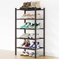 Smiry Shoe Rack, 5 Tier Small Bamboo Shoe Organizer, Stackable Free Standing Wooden Shoe Storage Shelf for Closet, Entryway, 
