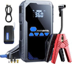 AUTOONE 8000A Jump Starter with Air Compressor (All Gas/12L Diesel), 150PSI Car Jumper Starter Portable, Jump Box Tire Inflator with LED Flashlight, LCD Display, Storage Case