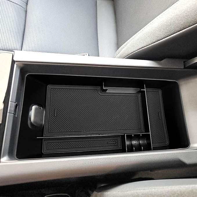 Xaido 2PCS Center Console Tray Compatible with 2025 2026 Toyota Camry Accessories, Gear Shifter Right Side Tray, Armrest Storage Box Organizer, Black
