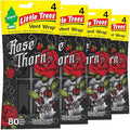 LITTLE TREES Car Air Freshener | Vent Wrap Provides Long Lasting Scent, Invisibly Fresh | 16 Air Fresheners | Rose Thorn