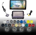Car Reverse Parking Sensor Kit with Display on Vehicle Multimedia LCD Screen 26 Colors Sensor Heads Easy Installation Advance