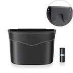 Car Trash Can Mini Trash Bin Garbage Organizer with Plastic Trash Bag Automotive Small Garbage Bin for Home Office Auto Vehicle Car Door Front Back Seat Storage Accessories (clip on trash can)