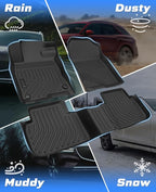 Sunsdrew Floor Mats for 2022-2026 Honda Civic Accessories (Include Sport, Not for Hybrid), for Acura Integra 2023-2025, All Weather Car Mats Front Rear 2 Rows TPE Rubber Raised Edge