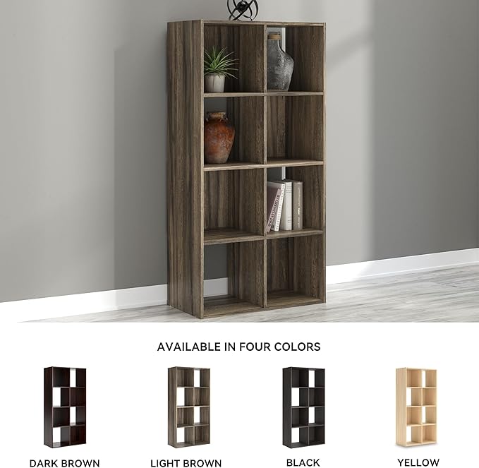 Signature Design by Ashley Shallifer 8 Cube Storage Organizer or Bookcase, Brown
