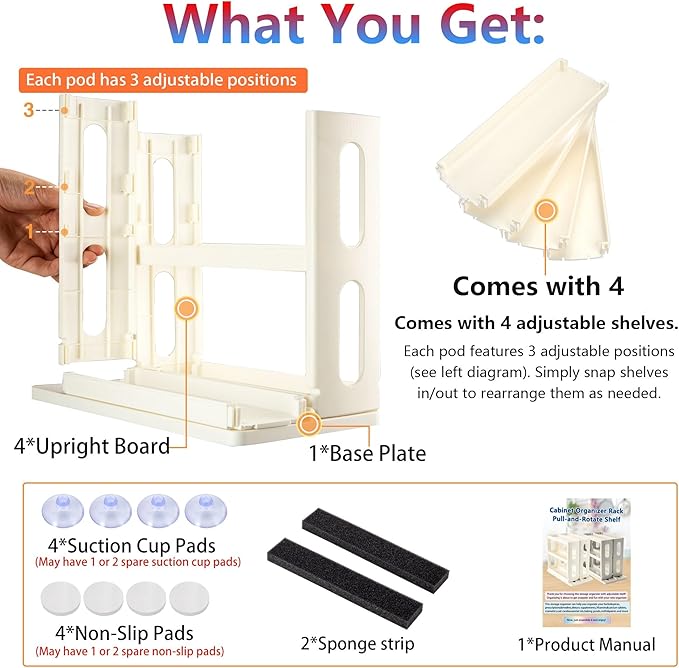 Dutiplus Medicine Organizer 2 Three-Decker Shelves Cabinet Storage Rack Organizer for Holding Vitamins, Supplements Cosmetics
