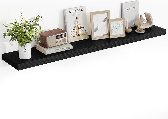 55 Inch Floating Shelves, 55"x9.25"x1.5" Inch Deep Floating Shelves for Wall, Wooden Shelves for Bathroom, Bedroom, Living Ro