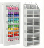 Unjumbly 5 Tiers Over The Door Hanging Yarn Storage Organizer, Hanging Door Organizer for Knitting and Crochet Supplies, Back