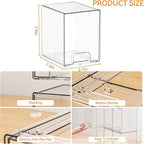 Yieach 7.5"H Stackable Storage Drawers,4 Pack Clear Acrylic Drawer Organizer for Vanity,Under Sink,Cabinet and Bathroom Close