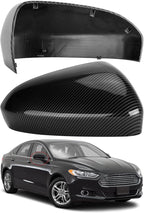 Passenger Side Mirror Cover Replacement for Ford Fusion 2013-2022 - Right Side Mirror Covers, Rear View Mirrors Cap Accessories Carbon Fibre, Without Lamp