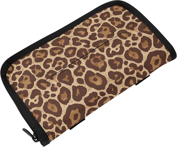 Car Tissue Holder Car Visor Organizer Tissue Box Holder for Car Sun Visor Organizer with Car Vehicle Accessories Essentials Interior for Women Men Light Leopard Print