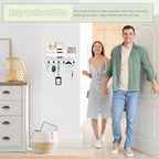 VIS'V Key Holder Wall Mount, Wooden Mail and Key Organizer with Drawer and Shelf, 2 Slots, 6 Hooks, White