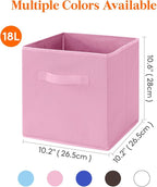 Lifewit Storage Cubes, Foldable Decorative Fabric Storage Baskets for Organizing Home Organizers with Handles for Shelves, Cl