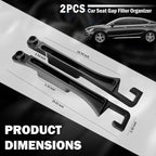 2PCS Car Seat Gap Filler Organizer with Car Glasses Holder,Multi-Function Cars Gap Seat Filler with Hooks,Storage Slots,Universal in Between Cars Seats Catcher for Gaps Filling