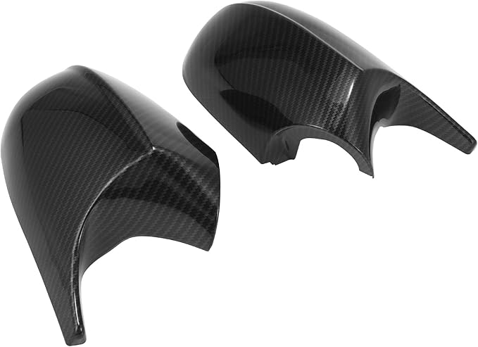 X AUTOHAUX Pair Exterior Rear View Mirror Housing Door Wing Mirror Cover Cap Carbon Fiber Pattern M3 Style for BMW 3 Series E90 E91 E92 E93 Facelifted 2008-2011