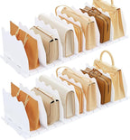 SPACEKEEPER Shelf Divider for Closet, 2 Pack Adjustable Purse Organizers Handbag Separators Storage Organizer Bookshelf Separ