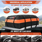 Roof Bag, Waterproof Soft Car Top Carrier Without Rack, 21 Cubic Feet Cargo Carrier for Top of All Vehicles with/Without Rack, Includes Anti-Slip Mat, 6 Door Hooks, Luggage Lock, Storage Bag