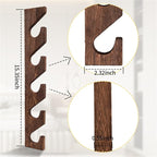 3 Pcs Hat Rack for Baseball Caps, Wall Mounted Wooden Hat Storage Organizer Hanger, Wall Vertical Hat Holder Caps Display Rac