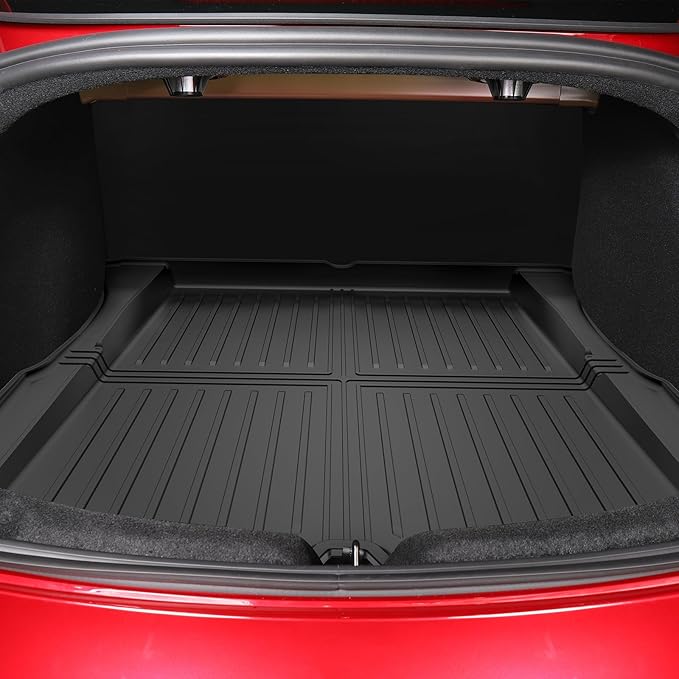 6PCS All-Weather TPE Floor Mats & Cargo Liner Set - Compatible with 2024-2026 Model 3 Highland/Standard | Custom Fit Anti-Slip Interior Protection