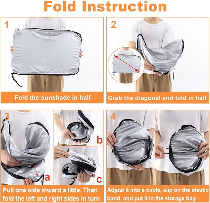 Windshield Sun Shade for Jeep Wrangler JK 2007-2018, Foldable Heat Shield with UV Protection, Custom Fit for 2/4 Door Models, Car Window Visor Accessories