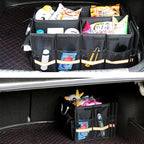 Tianle Car Trunk Organizer - Collapsible Trunk Organizer & Lid Foldable Cover Aluminium Alloy Handle Reflective Strip for