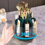 Makeup Organizer Vanity 360 Rotating Makeup Organizer Spinning Makeup Organizer for Vanity, Makeup Brush Holder 7-Slot Fits M