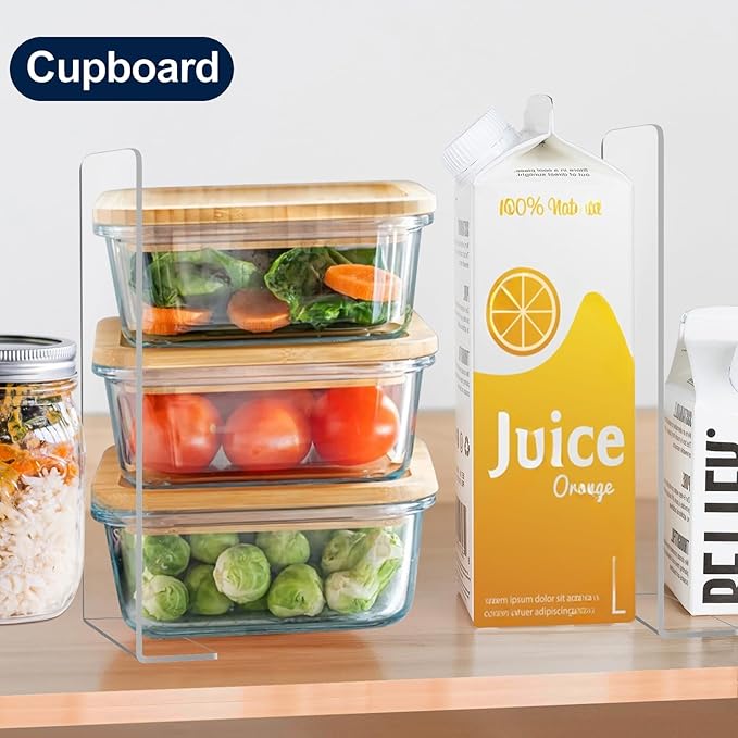 Acrylic Shelf Dividers For Closet Organization，Sweater Organizer For Closet - 10pack 8” Tall Clear Plastic Shelf Dividers For