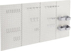 Amazon Basics Rectangular Metal Pegboard Wall Organizer, Tool Storage Organization System, Rust and Scratch Resistant, 48-Pie