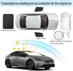 3PCS Car Window Shades Front Windshield Sun Shade Foldable Window Shade Custom Fit for Toyota Prius 2023-2026 Accessories Car Shades for Front Windows Anti-UV Rays Block Heat