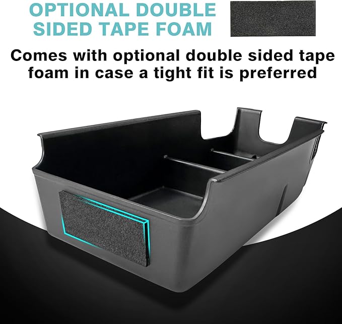 BestEvMod Center Console Organizer Tray Armrest Storage Box Accessories ABS Material Compatible with Chevy Bolt EV Bolt EUV 2022-2025 Accessories