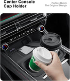 2026 Traverse Center Console Organizer - 2 Pcs Center Console Organizer Tray With Center Handle + Integrated Molding Silicone Cup Holder With Charging Pad For 2024-2026 Chevy Traverse Accessories