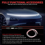 94.5 Inch Car Hood Light Strip, White Exterior Dynamic Car LED Hood Light, Flexible & Waterproof, Universal Exterior Daytime Running Light Strip with Fuse Protection for Cars, SUVs, Trucks