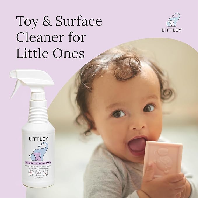 Littley Toy & Surface Cleaner | Alcohol-Free HOCl Spray for Baby Toys & High-Touch Surfaces | Fragrance-Free Formula | Gentle