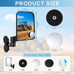 Magnetic Tractor Mirrors 2 PCS, Tractor Side Mirror with Blind Spot Mirror, Compatible with John Deere Kubota B BX Mahindra Tractor Accessories
