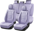 Coverado Car Seat Covers Full Set, Nappa Leather Seat Covers for Cars, Car Seat Protector Car Seat Cushion, Front and Back Se